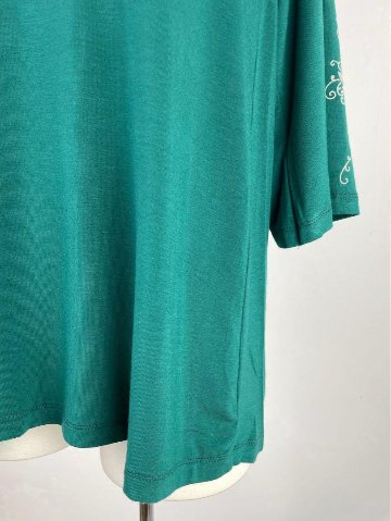 五分袖Tシャツ　蓮　ハス　3色の画像