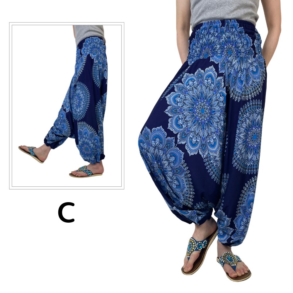 サルエルパンツ タイパンツ レーヨン ヨガ サロペット2Way 男女