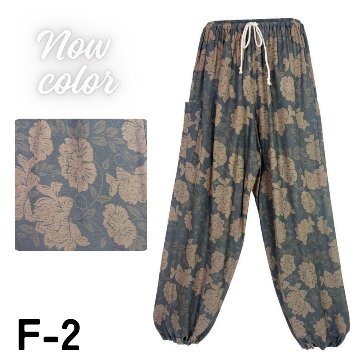 アラジンパンツ　タイパンツ　レーヨン　部屋着　ヨガ　タイマッサージ　男女兼用　ウエスト2タイプ　【和柄】の画像