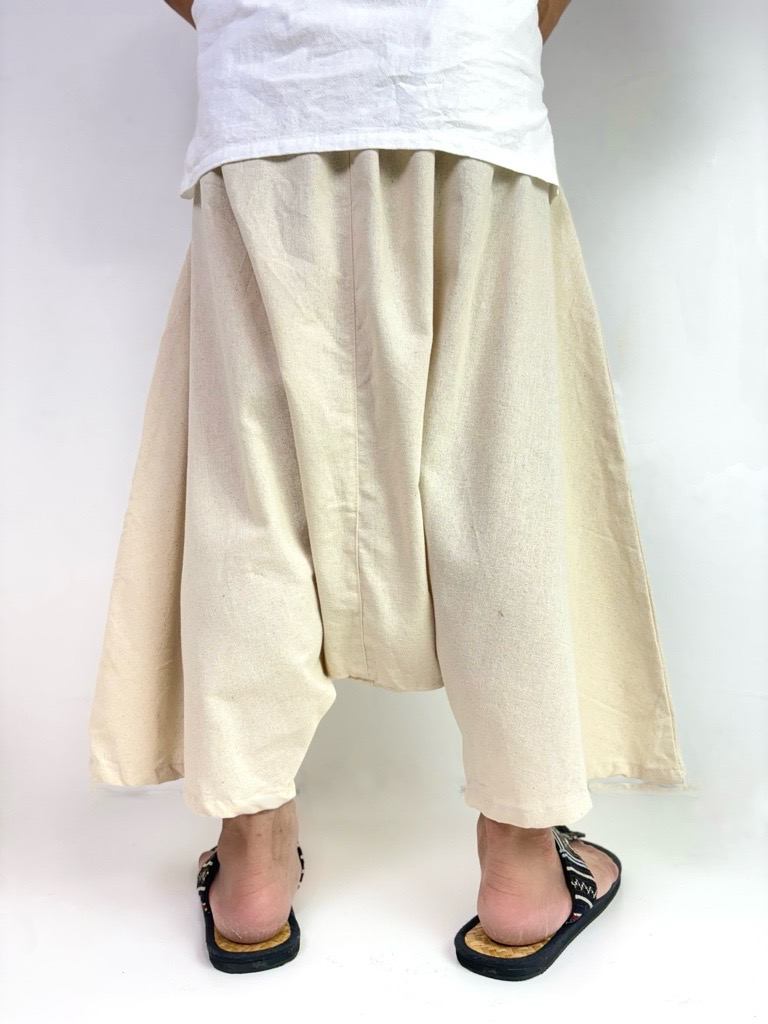 袴サルエルパンツ　ワイド　ビッグポケット　渦巻き　タイパンツ　ゆったり　男女兼用　2色の画像