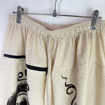 袴サルエルパンツ　ワイド　ビッグポケット　渦巻き　タイパンツ　ゆったり　男女兼用　2色の画像