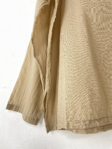 クルタ　シアーコットン　長袖　無地　の画像
