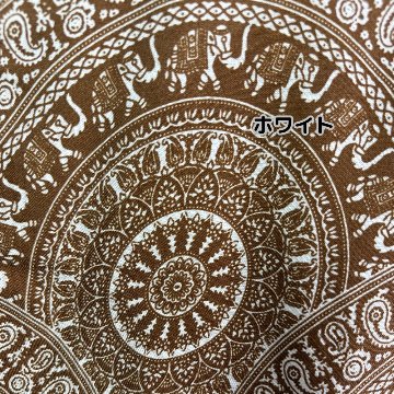 アラジンパンツ　タイパンツ　レーヨン　部屋着　ヨガ　タイマッサージ　男女兼用　ウエスト２タイプ【6300柄】象曼荼羅柄の画像