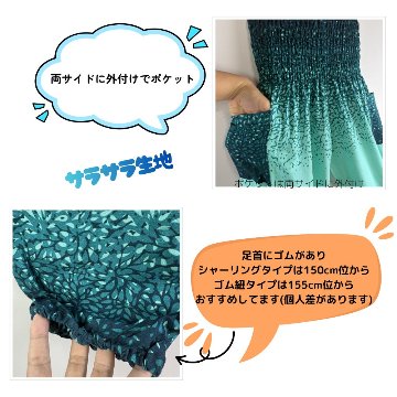 アラジンパンツ　タイパンツ　レーヨン　部屋着　ヨガ　タイマッサージ　男女兼用　ウエスト２タイプ【6500柄】の画像