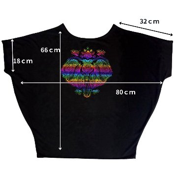 Tシャツ　ドルマン袖　夏　薄手　涼しい　ラメプリント　象柄の画像