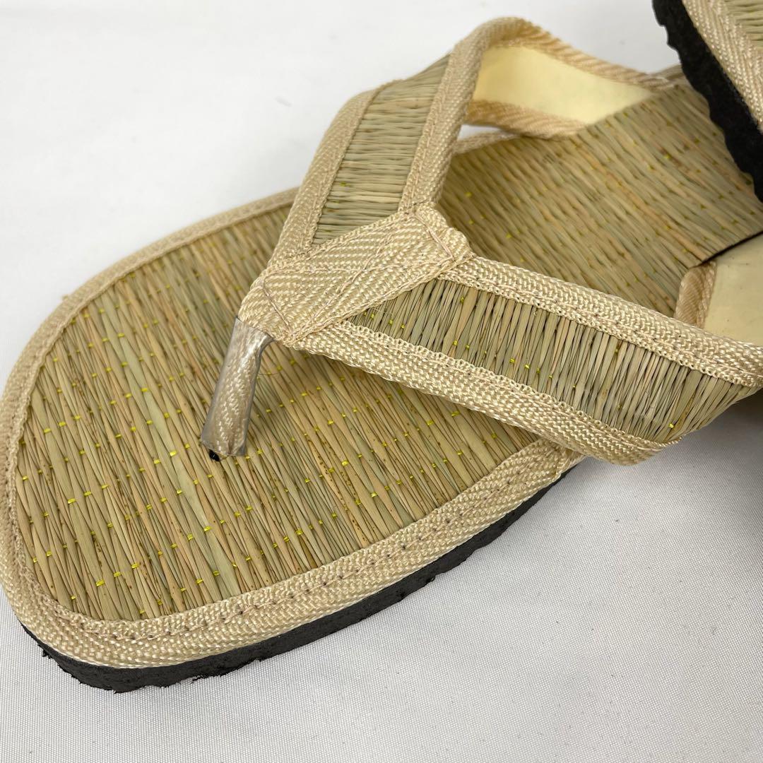 い草サンダル　和風　和装　ルームサンダル　スリッパ　軽量　鼻緒タイプ【ナチュラル】の画像