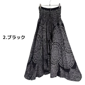 サルエルパンツ　タイパンツ　レーヨン　ヨガ　サロペット2Way　男女兼用　お部屋着　パジャマ　【920柄】　の画像