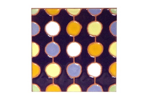 パターンタイル「ドット_こん」75×75mmの画像