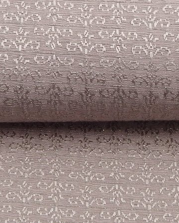 京都丹後の機屋×千成堂着物店 一点もの帯揚げ 「唐草×銀節糸」 灰桜×銀＜即日発送可＞ の画像