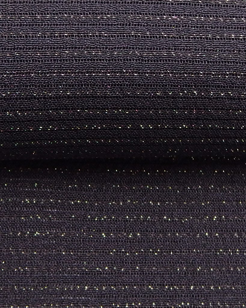 千成堂着物店 一点もの帯揚げ 帯揚げ 「黒紫 × 絽（銀通し）」 夏帯揚げ ＜即日発送可＞ の画像