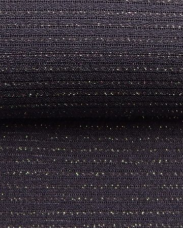 千成堂着物店 一点もの帯揚げ 帯揚げ 「黒紫 × 絽（銀通し）」 夏帯揚げ ＜即日発送可＞ の画像