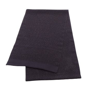 千成堂着物店 一点もの帯揚げ「黒紫 × 絽（銀通し）」 夏帯揚げ ＜即日発送可＞ の画像