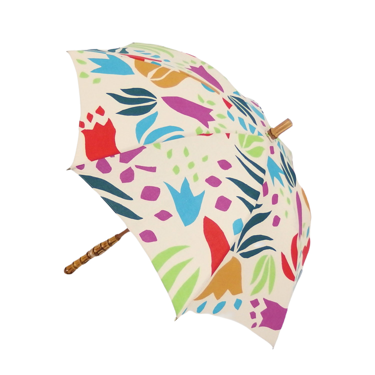 内藤早苗 注染の日傘 「My Lily」 生成色の画像