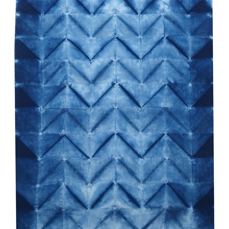 平敷慶彦(琉球藍染工房) 「煌き絞り× 白地に藍」千成堂別注 琉球藍染の浴衣＜お仕立て代込＞の画像