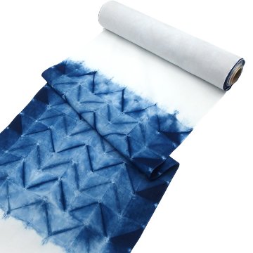 平敷慶彦(琉球藍染工房) 「煌き絞り× 白地に藍」千成堂別注 琉球藍染の浴衣＜お仕立て代込＞の画像