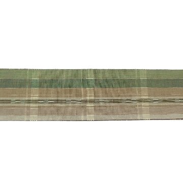 ＜お仕立て代込＞鈴木美緒 半幅帯「草木染・八重山ミンサー」 白茶に灰緑の画像