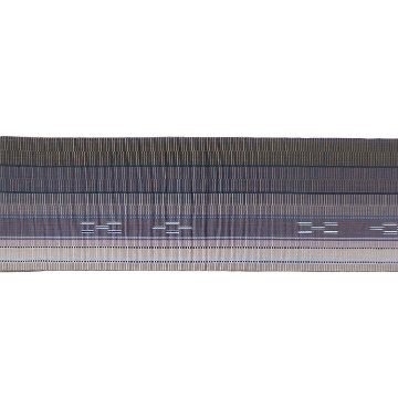 ＜お仕立て代込＞鈴木美緒 半幅帯「草木染・八重山ミンサー」 灰紫の画像