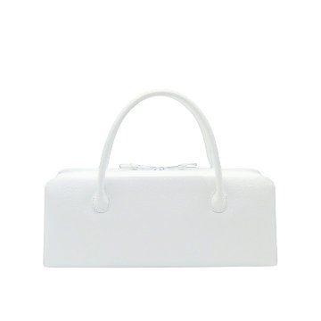 千成堂着物店 利休バッグ 「キャビアスキン（HAAS社）の総本革（八寸三分）」白＜即日発送可＞の画像