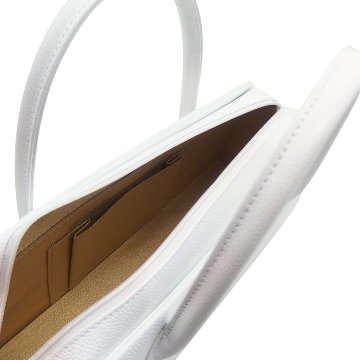 千成堂着物店 利休バッグ 「キャビアスキン（HAAS社）の総本革（八寸三分）」白＜即日発送可＞の画像