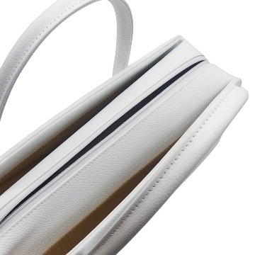 千成堂着物店 利休バッグ 「キャビアスキン（HAAS社）の総本革（八寸三分）」白＜即日発送可＞の画像