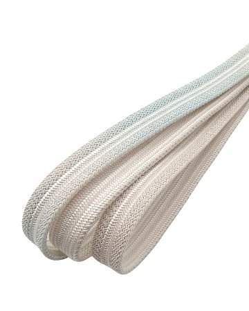 渡敬 夏帯締め 真砂子レース段ぼかし 白よごしから藍白 ＜即日発送可＞の画像