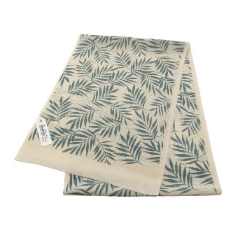 渡敬 絽縮緬木ノ葉友仙 夏帯揚げ 生成色 ＜即日発送可＞の画像