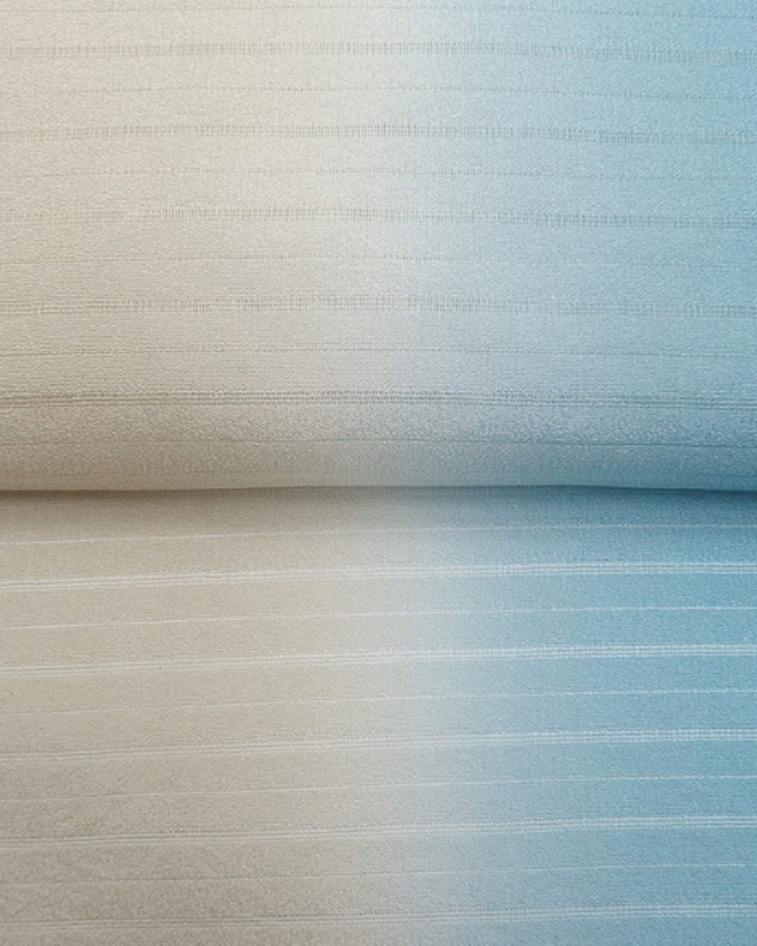 渡敬 東雲連絽立ぼかし 夏帯揚げ 絹鼠と浅縹 ＜即日発送可＞の画像