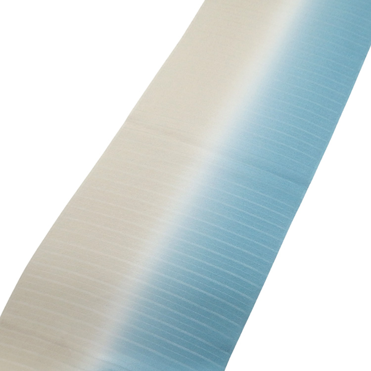 渡敬 東雲連絽立ぼかし 夏帯揚げ 絹鼠と浅縹 ＜即日発送可＞の画像