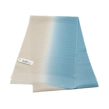 渡敬 東雲連絽立ぼかし 夏帯揚げ 絹鼠と浅縹 ＜即日発送可＞の画像