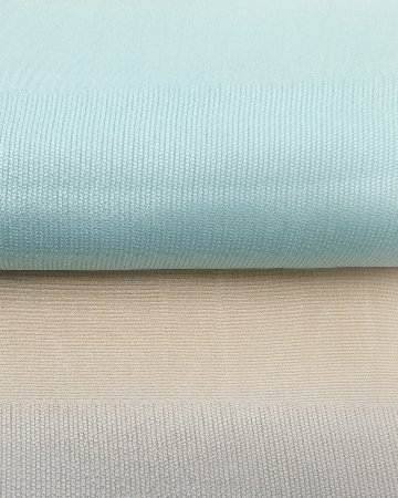 渡敬 メッシュ横段三色ぼかし 夏帯揚げ 白鼠と白藍と練色 ＜即日発送可＞の画像