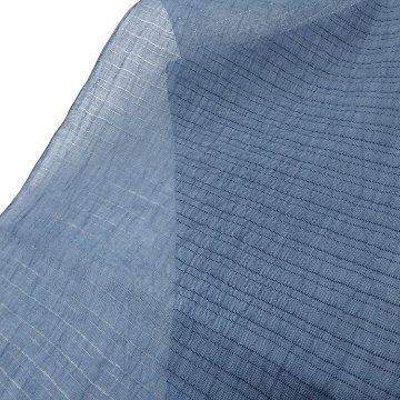 渡敬 小千谷縮無地染 夏帯揚げ 紺鼠 ＜即日発送可＞の画像