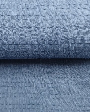 渡敬 小千谷縮無地染 夏帯揚げ 紺鼠 ＜即日発送可＞の画像