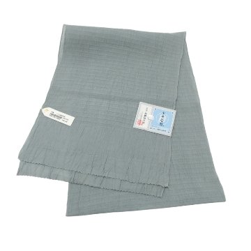 渡敬 小千谷縮無地染 夏帯揚げ 利休鼠 ＜即日発送可＞の画像