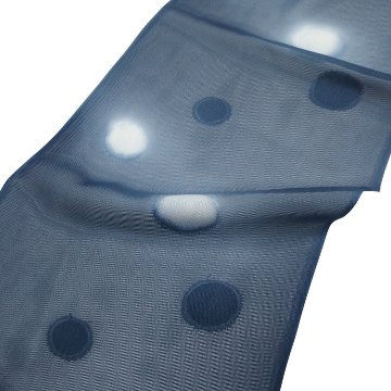 渡敬 紗水玉縫取ぼかし 夏帯揚げ 紺色 ＜即日発送可＞の画像