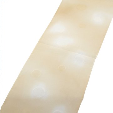 渡敬 紗水玉縫取ぼかし 夏帯揚げ 練色 ＜即日発送可＞の画像