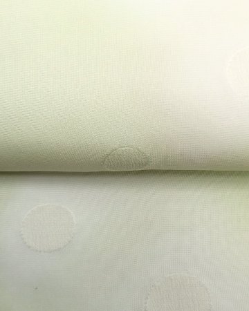 渡敬 紗水玉縫取ぼかし 夏帯揚げ 白緑 ＜即日発送可＞の画像