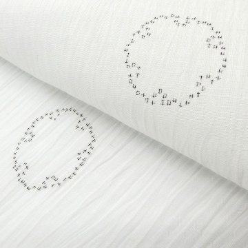 織田工房 「小千谷縮」雪輪 着尺 灰水色＜お仕立て代込＞の画像