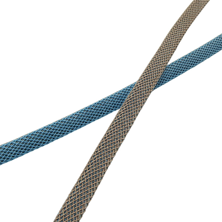 和小物さくら 夏帯締め レース昼夜 浅縹色と白茶 ＜即日発送可＞の画像