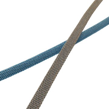 和小物さくら 夏帯締め レース昼夜 浅縹色と白茶 ＜即日発送可＞の画像