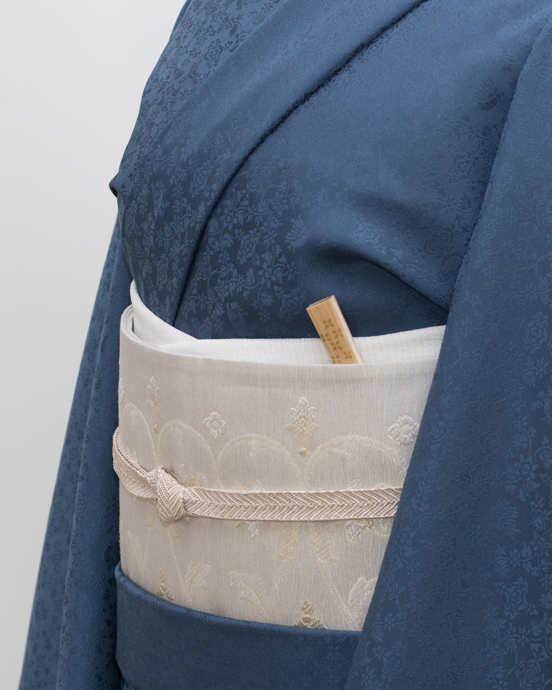 千成堂着物店 帯揚げ 「白 × 絽（銀通し）」 夏帯揚げ ＜即日発送可＞ の画像