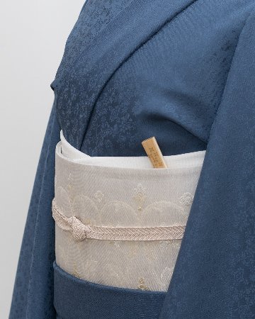 千成堂着物店 帯揚げ 「白 × 絽（銀通し）」 夏帯揚げ ＜即日発送可＞ の画像
