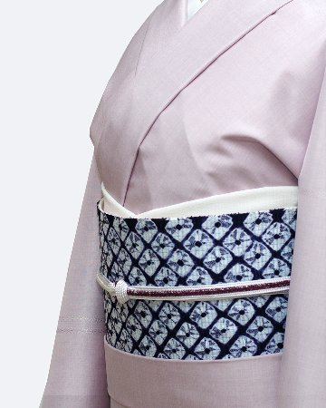 千成堂着物店 帯揚げ 「白 × 絽（銀通し）」 夏帯揚げ ＜即日発送可＞ の画像