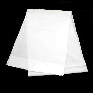 千成堂着物店 帯揚げ 「白 × 絽（銀通し）」 夏帯揚げ ＜即日発送可＞ の画像