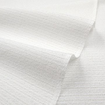 千成堂着物店 帯揚げ 「白 × 絽（銀通し）」 夏帯揚げ ＜即日発送可＞ の画像