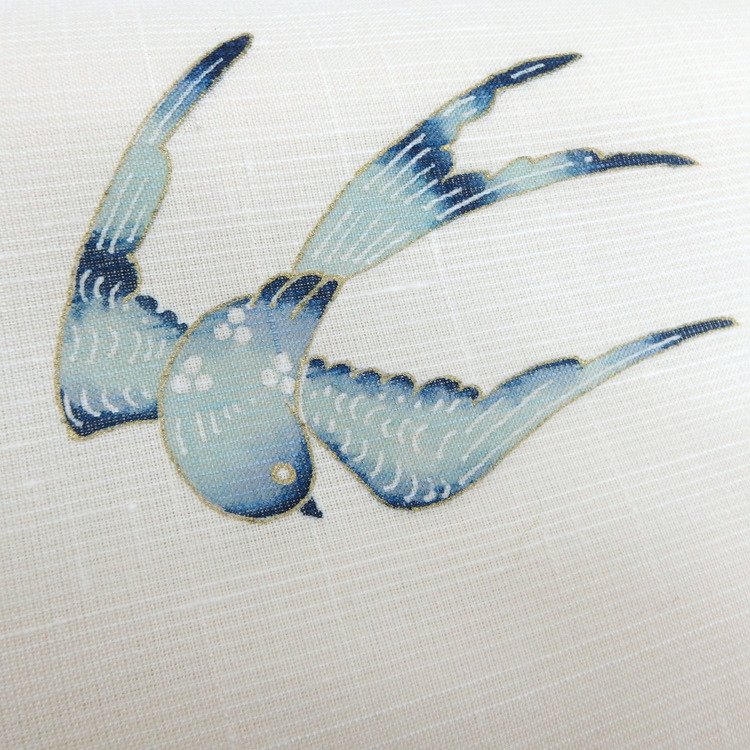 アトリエ品川 「新涼風（紬地）」 九寸名古屋帯 染め帯 夏〜単衣帯 白よごし＜お仕立て代込＞の画像