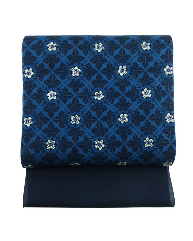 ＜4/15 21:00発売開始〜＞武村小平 「ゲンノショウコ」千成堂別注 九寸名古屋帯 青藍 夏帯〜単衣帯 染め帯 型染め＜お仕立て代込＞の画像