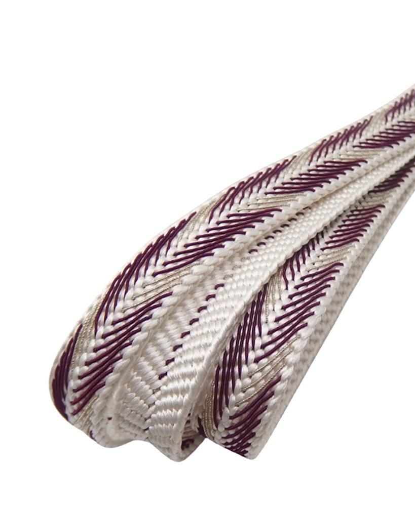 衿秀 帯締め 笹波大和突甲 白に京紫 ＜即日発送可＞の画像