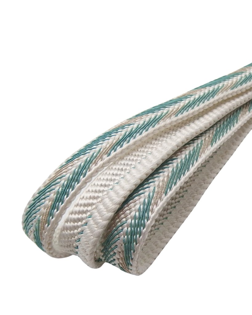 衿秀 帯締め 笹波大和突甲 白に青磁色 ＜即日発送可＞の画像