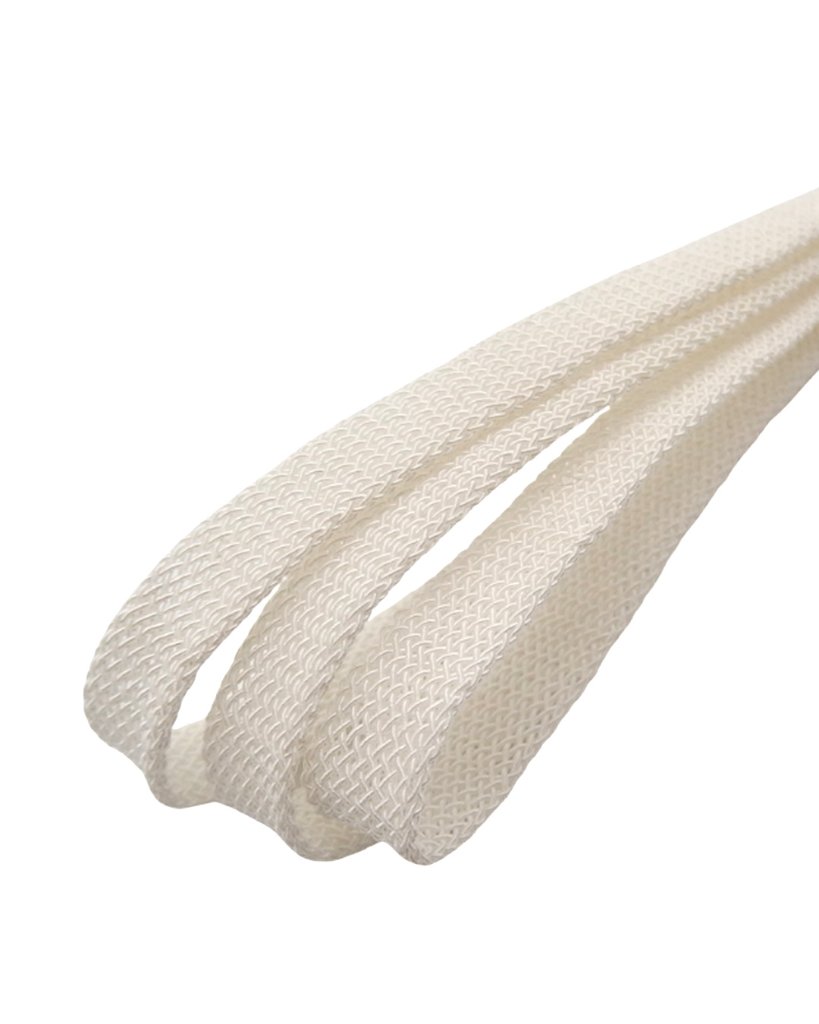 衿秀 夏帯締め レース三分紐  白よごし ＜即日発送可＞の画像