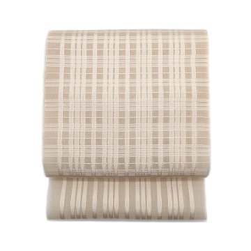 斉藤佳代子 「風 透る夏」 九寸名古屋帯 夏帯 生成＜お仕立て代込＞の画像